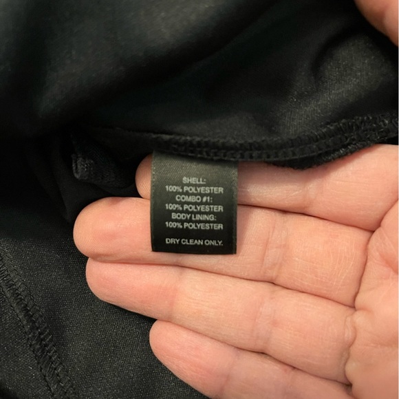 White House Black Market Fit And Flare Black evening cocktail Dress tulle Size 2 - Picture 6 of 6